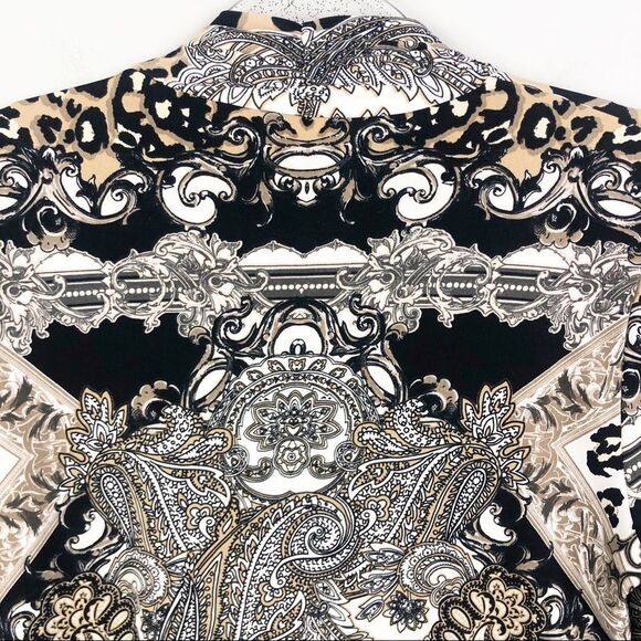 CHICO’S | Leopard Wrap Top 3/4 Sleeve Size 1 / M - Picture 9 of 10